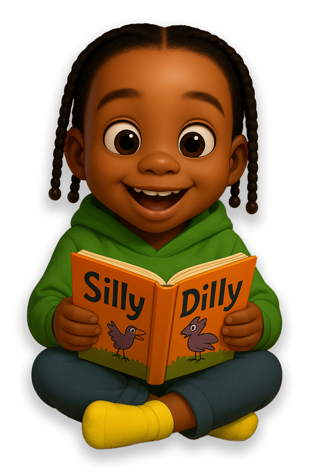 Child reading a Little Greyson book